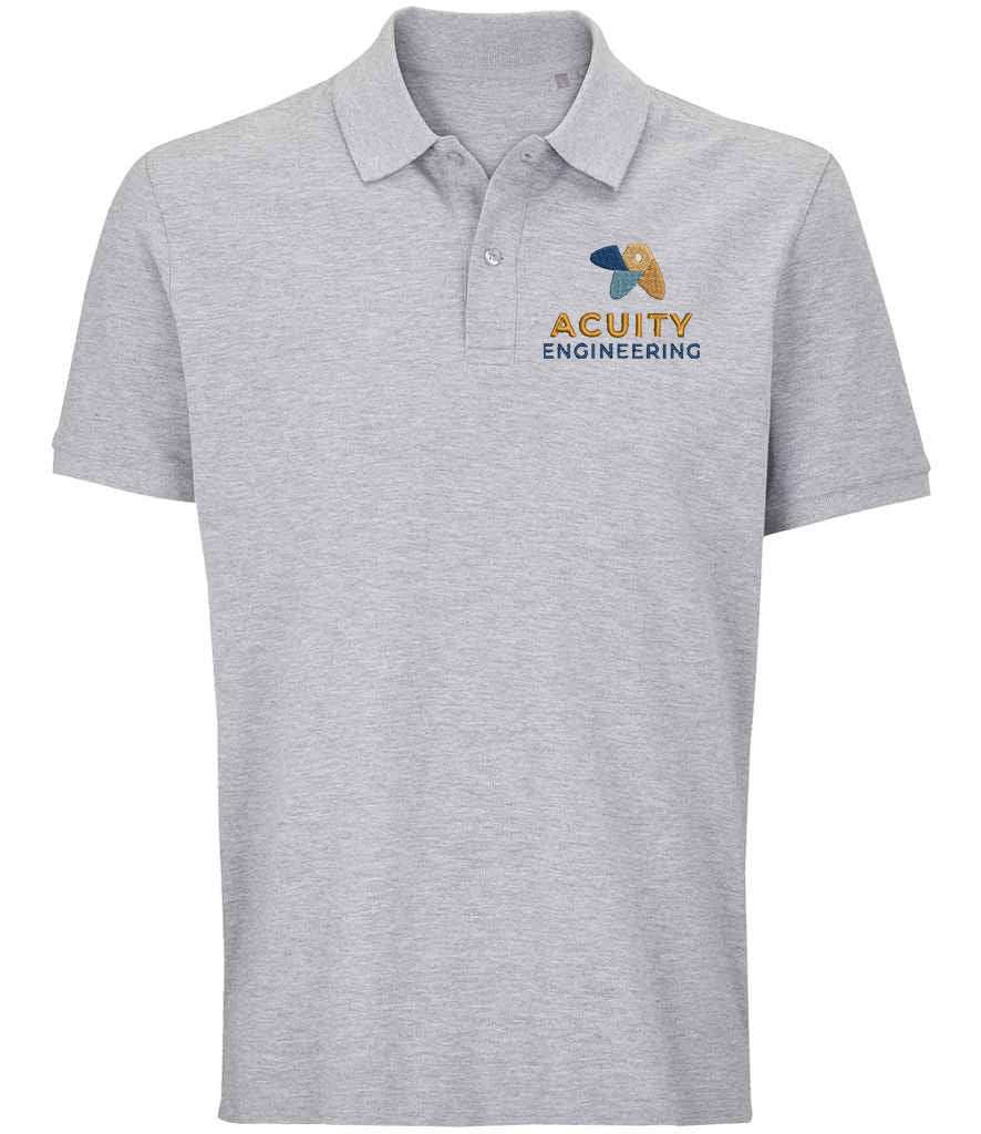 Acuity Engineering Polo Shirts Unisex 100% Cotton Polo Shirts Unisex Grey Marble S