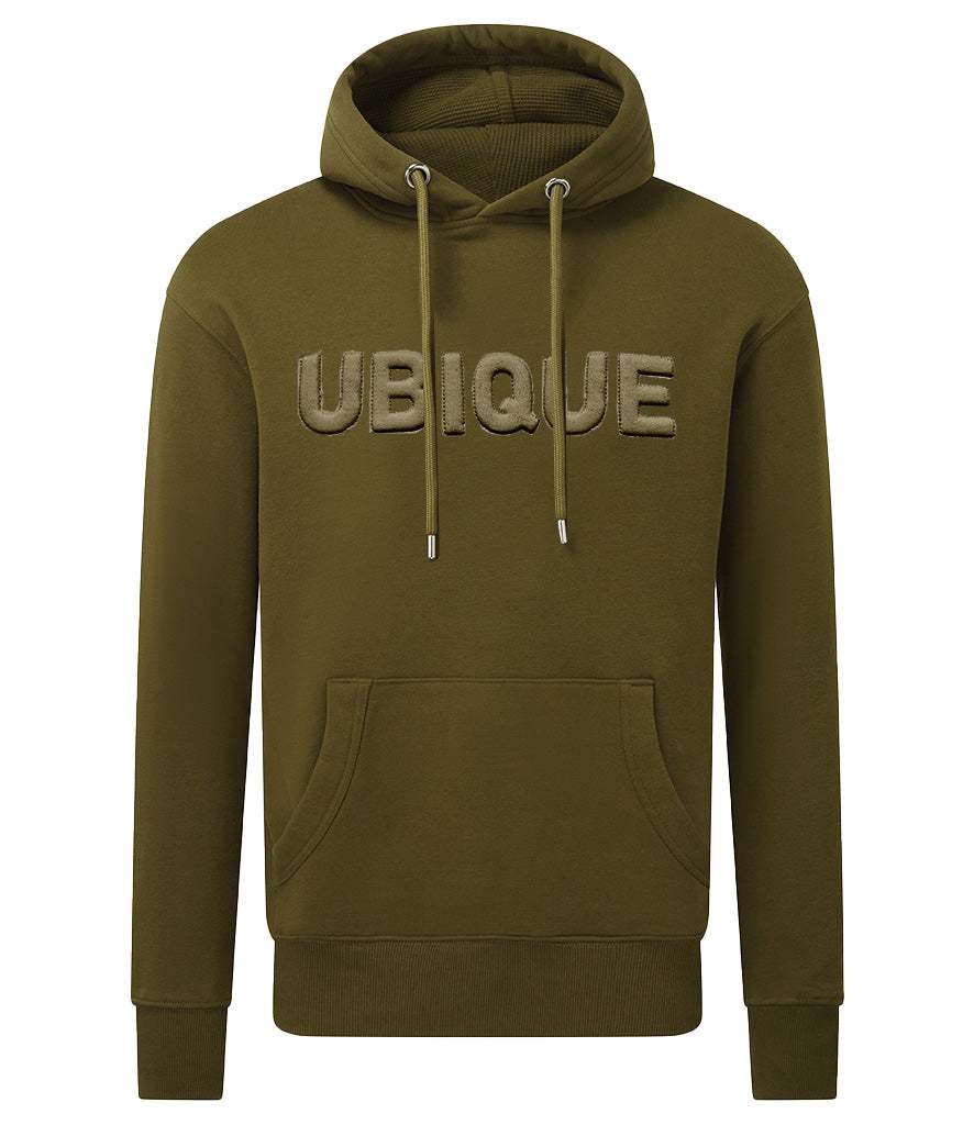 Royal Artillery Hoodie with Ubique 3D Puff Embroidery in Olive Green.