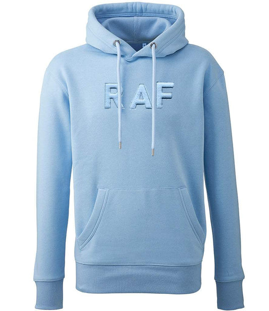 Royal Air Force hoodie with 3D puff embroidery in sky blue.