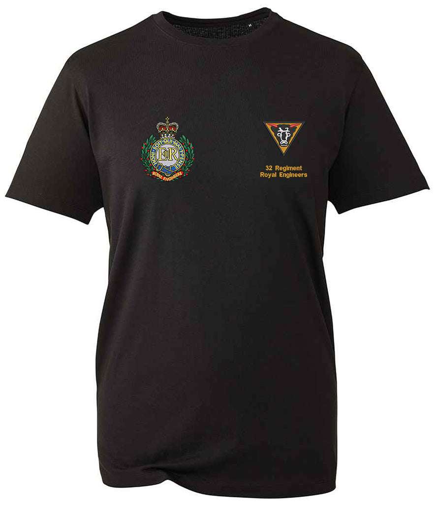 Royal Engineers Clothing 32 Regiment Royal Engineers Duel Logo T-Shirt Navy S