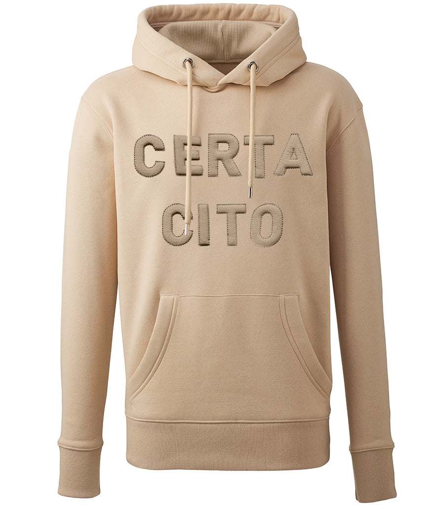 Royal Signals Hoodie with CERTA CITO 3D puff embroidery in beige.