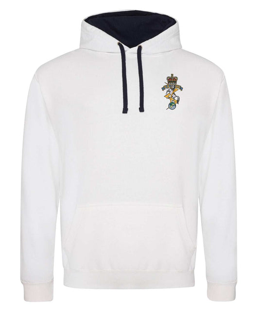 REME Varsity Hoodie with badge, 80% cotton, 20% polyester, military heritage apparel.