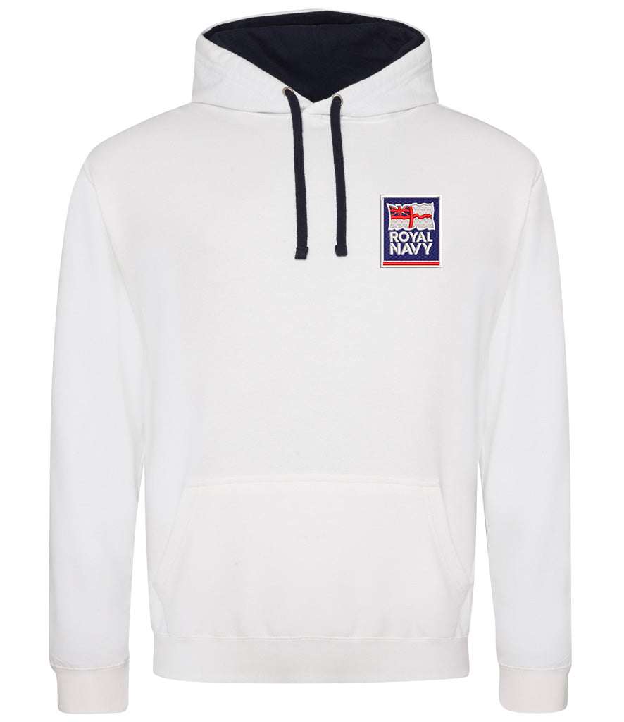 Royal Navy  Clothing,Royal Navy  Merchandise, Royal Navy  Veterans Clothing,Royal Navy Varsity Hoodie Pink/White