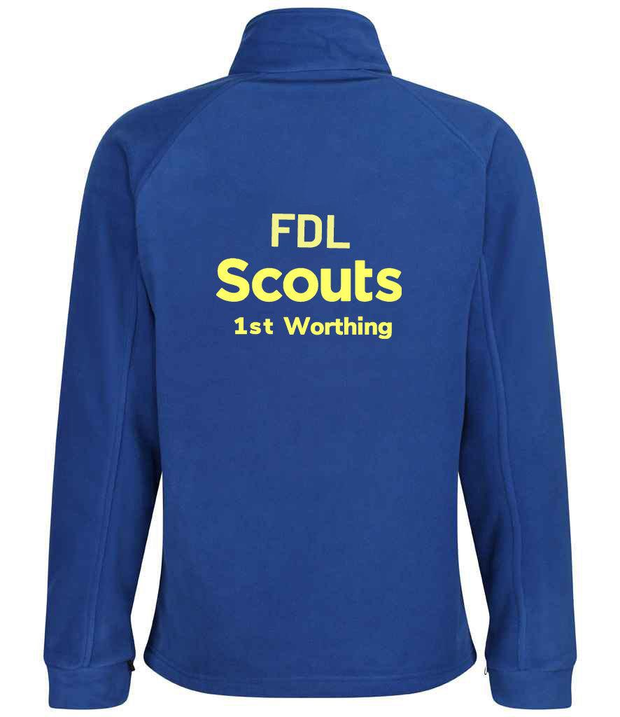 1st Worthing Scouts Leaders Embroidered Fleece Jacket Purple S