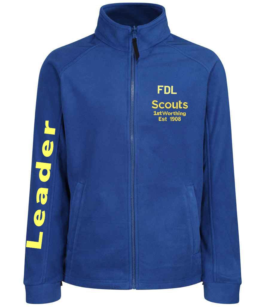 1st Worthing Scouts Leaders Embroidered Fleece Jacket Navy S