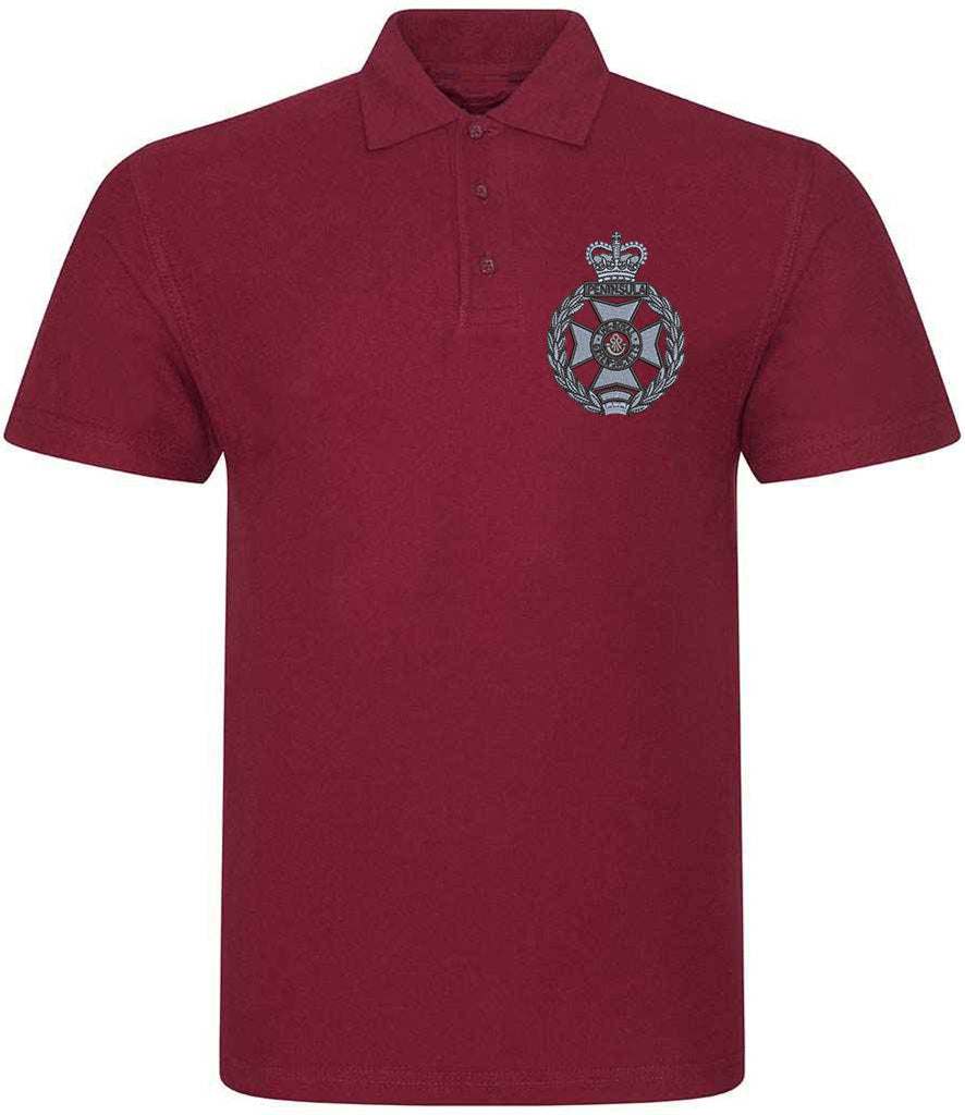 Royal Green Jackets Clothing,Royal Green Jackets Merchandise, Royal Green Jackets Veterans Clothing,Royal Green Jackets Polo Shirt Maroon