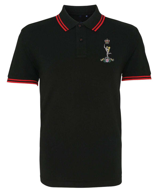 Royal Signals Clothing Royal Signals Tipped Polo Shirt Black/Red S