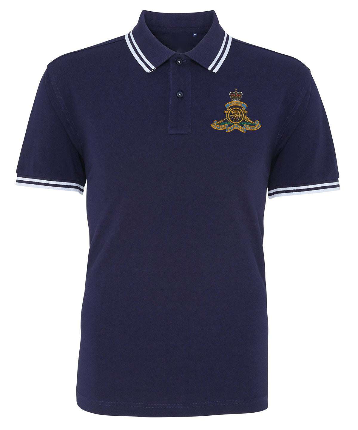 Royal Artillery Embroidered Tipped Polo Shirt with Badge