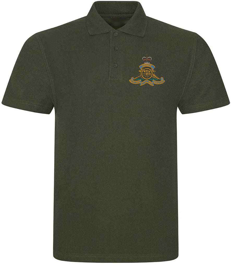 Royal Artillery  Clothing,Royal Artillery  Merchandise, Royal Artillery  Veterans Clothing,Royal Artillery Polo Shirt Black