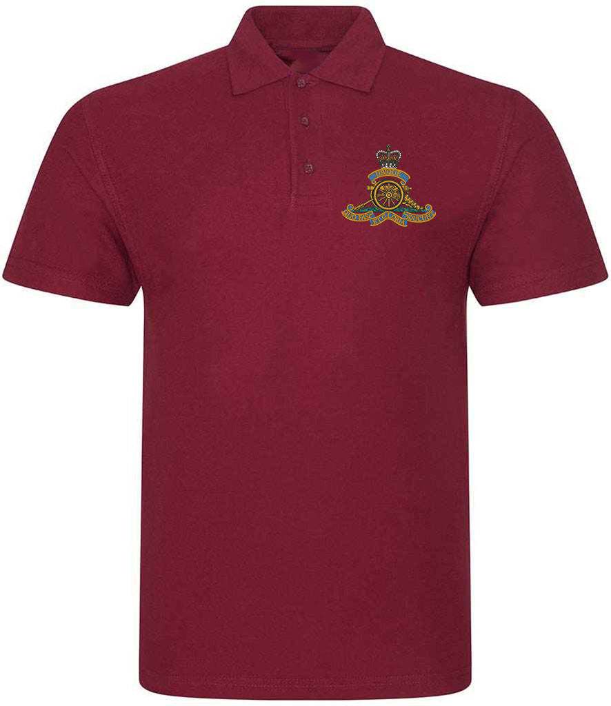 Royal Artillery  Clothing,Royal Artillery  Merchandise, Royal Artillery  Veterans Clothing,Royal Artillery Polo Shirt Maroon