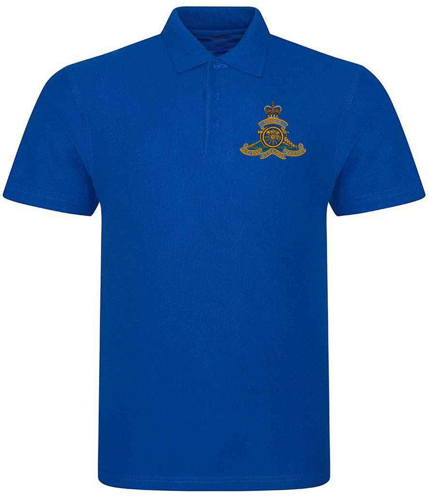 Royal Artillery  Clothing,Royal Artillery  Merchandise, Royal Artillery  Veterans Clothing,Royal Artillery Polo Shirt Royal Blue