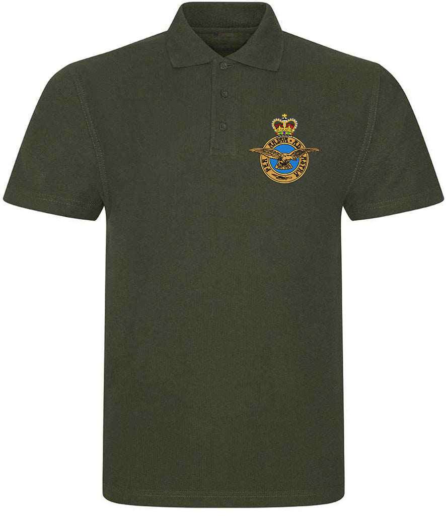 Royal Airforce  Clothing,Royal Airforce  Merchandise, Royal Airforce  Veterans Clothing,Royal air force Polo Shirt Khaki